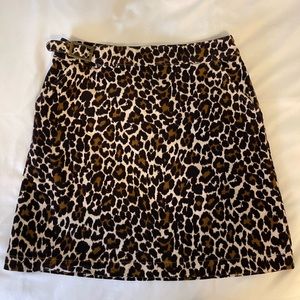 J. Crew Cheetah Skirt with Pockets